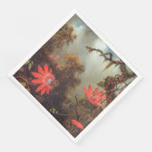 Twee levende vogels op de Passie Vloerwijnstokken Servet (Hoek)