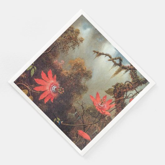 Twee levende vogels op de Passie Vloerwijnstokken Servet (Hoek)