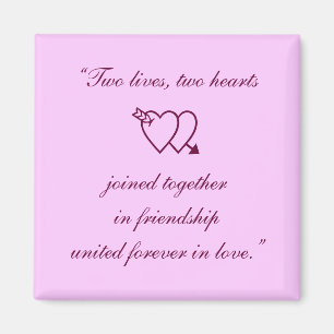 "Twee levens, twee harten verenigd in friet... Magneet