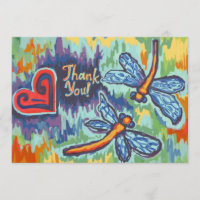 Twee libellen, dank je kaarten