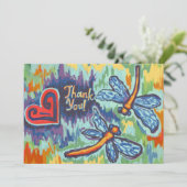 Twee libellen, dank je kaarten (Staand voorkant)