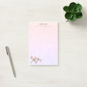 Twee libellen over pastels gepersonaliseerd post-it® notes