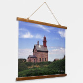 Twee Lichten van Block eiland Hangend Wandkleed (Gebogen)