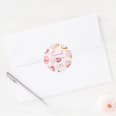 TWEE Lief 2e Verjaardag Meisjes Pink Donut Party Ronde Sticker (Envelop)