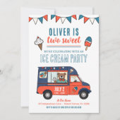 Twee lief ijsfeest 2e verjaardag kaart (Voorkant)