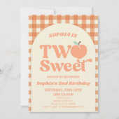 Twee lief perzik Sinaasappel roze 2e verjaardagsfe Kaart (Voorkant)