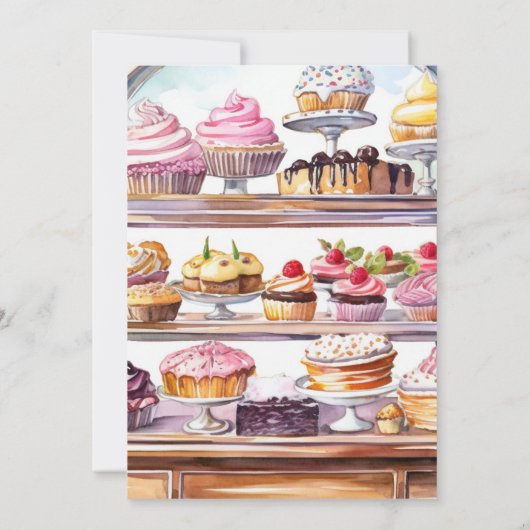 Twee lief | Rainbow Layer Cake Kind Verjaardag Kaart (Achterkant)