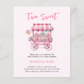 Twee lief Snoep 2e verjaardag budget uitnodiging (Voorkant)