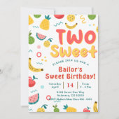 Twee lief | Uitnodiging voor een fruitfeestje (Voorkant)