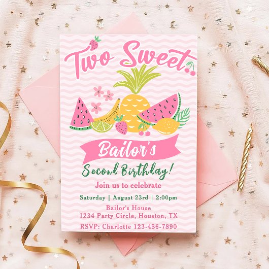 Twee lief | Verjaardag fruitfeest Kaart