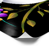 Twee liefde vogels harten bloemen Valentijnsdag kl Perfect Poster (Hoek)