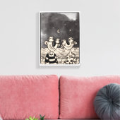 Twee liefdesinkschilderijen canvas afdruk (Insitu (Woonkamer))