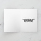 Twee liefdeskatten Valentijnsdag Kaart (Binnen)