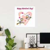 Twee Liefdesvogels Poster (Thuiskantoor)