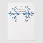 Twee liefdesvogels verlovingsfeest vellum uitnodigingen (Voorkant)