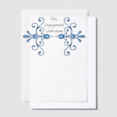 Twee liefdesvogels verlovingsfeest vellum uitnodigingen (Offset)