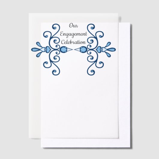 Twee liefdesvogels verlovingsfeest vellum uitnodigingen (Offset)