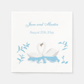 Twee liefdevolle zwanen servet (Voorkant)