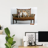 Twee liefhebbende stierenhonden poster (Thuiskantoor)