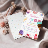 Twee lieve 2e verjaardag ijs, Donuts Party Kaart