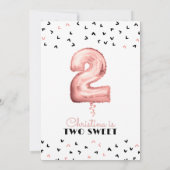 Twee lieve 2e verjaardagsfeest Schattigee ballonne Kaart (Achterkant)