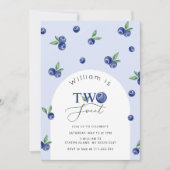 Twee lieve bosbessenjongen 2e verjaardag kaart (Voorkant)