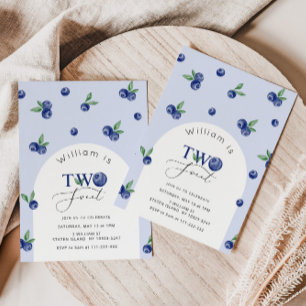 Twee lieve bosbessenjongen 2e verjaardag kaart