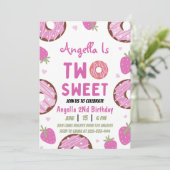 Twee lieve donut 2e verjaardagsfeest kaart (Staand voorkant)