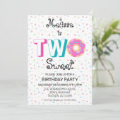 Twee lieve donut 2e verjaardagsfeest kaart (Staand voorkant)