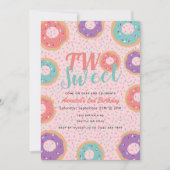 Twee lieve donut kinderen verjaardag uitnodiging (Voorkant)
