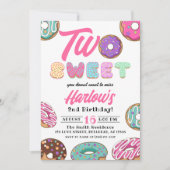 Twee lieve donut meisje's 2e verjaardag kaart (Voorkant)