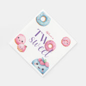 Twee lieve donut verjaardagsfeest servet (Hoek)