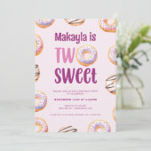 Twee lieve donut verjaardagsfeestje kaart (Staand voorkant)