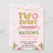 Twee lieve donut verjaardagsuitnodiging kaart (Voorkant)