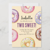 Twee lieve donut Waterverf meisjes Verjaardag Kaart (Voorkant)