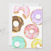 Twee lieve donuts 2e verjaardag meisje Waterverf Kaart (Achterkant)