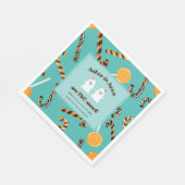 Twee lieve Halloween Snoep Ghost Twins Verjaardag Servet (Hoek)