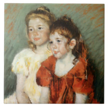 Twee lieve jonge meisjes (door Mary Cassatt)