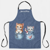 Twee lieve Kittens Cat All-over print Schort (Voorkant)