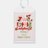 Twee Lieve Lieveboeren Tweeling 2e Verjaardag Cadeaulabel (Voorkant)