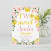 Twee lieve limonade verjaardag, Citrus verjaardags Kaart (Staand voorkant)