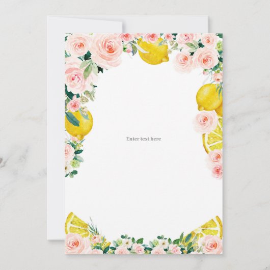 Twee lieve limonade verjaardag, Citrus verjaardags Kaart (Achterkant)