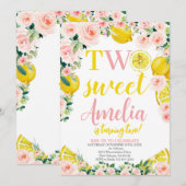 Twee lieve limonade verjaardag, Citrus verjaardags Kaart (Voorkant / Achterkant)