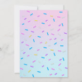 Twee lieve meisje donut roze snoep 2e verjaardag kaart (Achterkant)