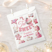 Twee lieve meisje roze cookie kerst 2e verjaardag bedankzakje (Geknipt)