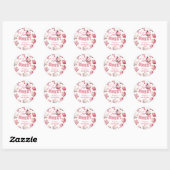 Twee lieve meisje roze cookie kerst 2e verjaardag ronde sticker (Vel)