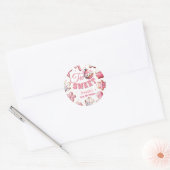 Twee lieve meisje roze cookie kerst 2e verjaardag ronde sticker (Envelop)