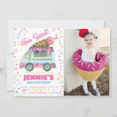 Twee lieve meisjes ijs 2e verjaardag kaart (Voorkant)