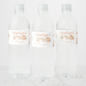 Twee lieve pompoen 2e verjaardag waterfles etiket (Flessen)