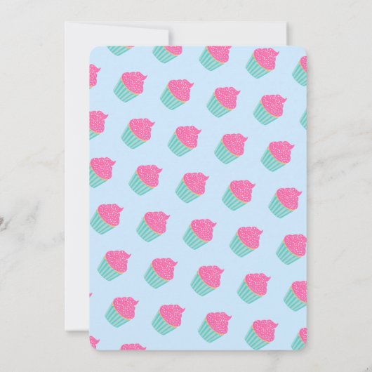 Twee lieve Schattigee cupcake Kinder tweede verjaa Kaart (Achterkant)